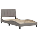 vidaXL tópszínű szövet ágykeret matrac nélkül Hanko 100x200 cm