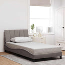 vidaXL tópszínű szövet ágykeret matrac nélkül Hanko 100x200 cm