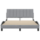 vidaXL világosszürke szövet ágykeret matrac nélkül Hanko 120x200 cm