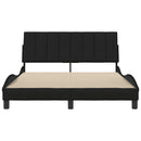 vidaXL fekete szövet ágykeret matrac nélkül Hanko 140 x 190 cm