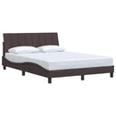 vidaXL sötétbarna szövet ágykeret matrac nélkül Hanko 140 x 190 cm