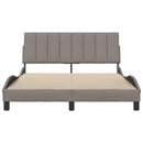 vidaXL tópszínű szövet ágykeret matrac nélkül Hanko 140 x 190 cm