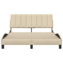 vidaXL krémszínű szövet ágykeret matrac nélkül Hanko 140 x 190 cm