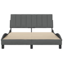 vidaXL sötétszürke szövet ágykeret matrac nélkül Hanko 140x200 cm