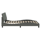 vidaXL sötétszürke szövet ágykeret matrac nélkül Hanko 140x200 cm