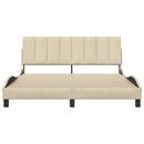 vidaXL krémszínű szövet ágykeret matrac nélkül Hanko 160 x 200 cm