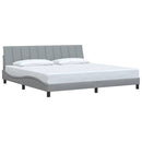 vidaXL világosszürke szövet ágykeret matrac nélkül Hanko 200 x 200 cm