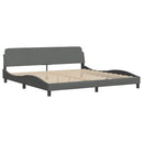 vidaXL sötétszürke szövet ágykeret matrac nélkül Hanko 200 x 200 cm