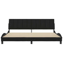 vidaXL fekete szövet ágykeret matrac nélkül Hanko 200 x 200 cm