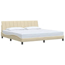 vidaXL krémszínű szövet ágykeret matrac nélkül Hanko 200 x 200 cm