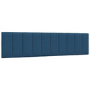 vidaXL kék szövet ágykeret matrac nélkül Hanko 200 x 200 cm