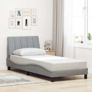 vidaXL világosszürke szövet ágykeret matrac nélkül Hanko 80x200 cm