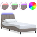 vidaXL ágykeret matrac nélkül Hanko tópszínű 80x200 cm szövet 80x200 cm