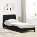 vidaXL ágykeret matrac nélkül Hanko fekete 90x190 cm szövet