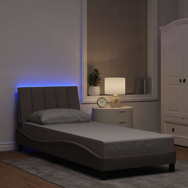 vidaXL ágykeret matrac nélkül Hanko tópszín 90x190 cm anyagból