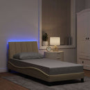 vidaXL ágykeret matrac nélkül Hanko krém 90x190 cm szövet