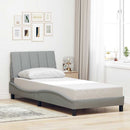 vidaXL világosszürke szövet ágykeret matrac nélkül Hanko 90x200 cm