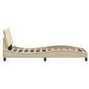 vidaXL krémszínű szövet ágykeret matrac nélkül Hanko 90x200 cm