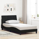 vidaXL fekete szövet ágykeret matrac nélkül Hanko 100x200 cm