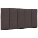 vidaXL sötétbarna szövet ágykeret matrac nélkül Hanko 100x200 cm