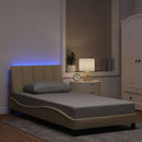 vidaXL krémszínű szövet ágykeret matrac nélkül Hanko 100x200 cm