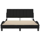 vidaXL fekete szövet ágykeret matrac nélkül Hanko 140 x 190 cm