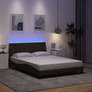 vidaXL sötétbarna szövet ágykeret matrac nélkül Hanko 140 x 190 cm