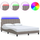 vidaXL tópszínű szövet ágykeret matrac nélkül Hanko 140 x 190 cm