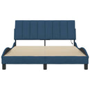 vidaXL kék szövet ágykeret matrac nélkül Hanko 140 x 200 cm