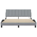 vidaXL világosszürke szövet ágykeret matrac nélkül Hanko 160 x 200 cm