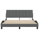 vidaXL sötétszürke szövet ágykeret matrac nélkül Hanko 160 x 200 cm