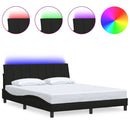 vidaXL fekete szövet ágykeret matrac nélkül Hanko 160 x 200 cm