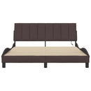 vidaXL sötétbarna szövet ágykeret matrac nélkül Hanko 160 x 200 cm