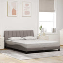 vidaXL tópszínű szövet ágykeret matrac nélkül Hanko 160 x 200 cm