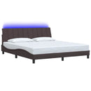 vidaXL sötétbarna szövet ágykeret matrac nélkül Hanko 180 x 200 cm