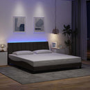 vidaXL sötétbarna szövet ágykeret matrac nélkül Hanko 180 x 200 cm