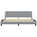 vidaXL világosszürke szövet ágykeret matrac nélkül Hanko 200 x 200 cm