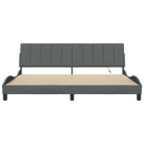 vidaXL sötétszürke szövet ágykeret matrac nélkül Hanko 200 x 200 cm