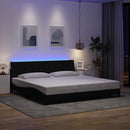 vidaXL fekete szövet ágykeret matrac nélkül Hanko 200 x 200 cm