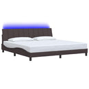 vidaXL sötétbarna szövet ágykeret matrac nélkül Hanko 200 x 200 cm
