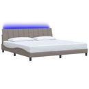vidaXL tópszínű szövet ágykeret matrac nélkül Hanko 200 x 200 cm