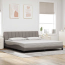 vidaXL tópszínű szövet ágykeret matrac nélkül Hanko 200 x 200 cm