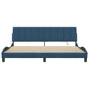 vidaXL kék szövet ágykeret matrac nélkül Hanko 200 x 200 cm