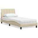 vidaXL ágy matraccal Hanko krém 80x200 cm szövet
