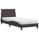 vidaXL ágy matraccal Hanko Sötétbarna 90x190 cm szövet