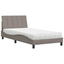 vidaXL tópszínű szövet ágy matraccal Hanko 100x200 cm