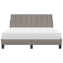 vidaXL tópszínű szövet ágy matraccal Hanko 140x190 cm