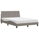 vidaXL ágy matraccal Hanko Taupe 140x200 cm szövet