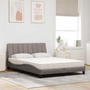 vidaXL ágy matraccal Hanko Taupe 140x200 cm szövet