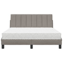 vidaXL ágy matraccal Hanko Taupe 140x200 cm szövet